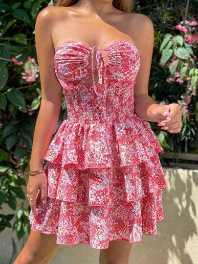 Halter Floral Dress