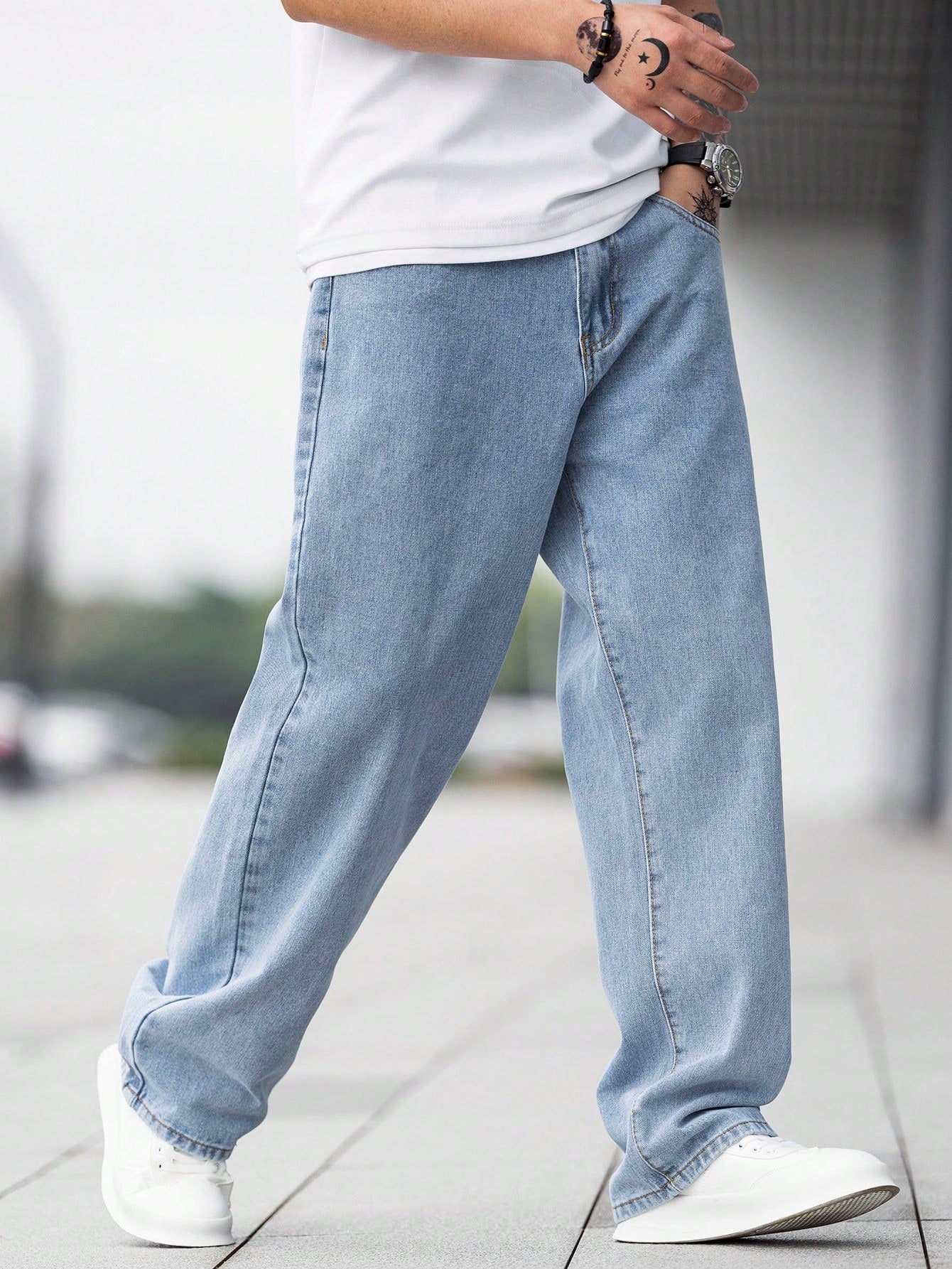 Washed Cotton Jeans