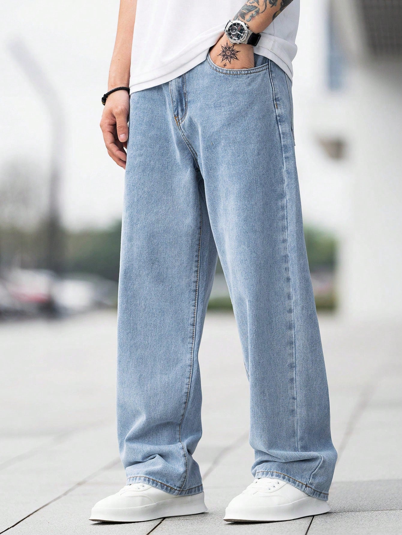 Washed Cotton Jeans